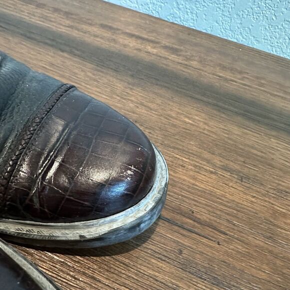 Brighton Kelsey Black/Brown Leather Slip On Mules Size 7N - Picture 4 of 8
